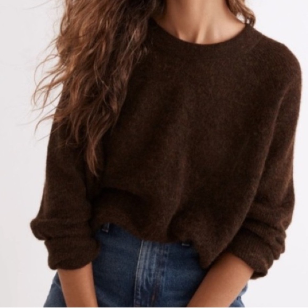 Madewell Elliston Cropped Wool Crew Sweater